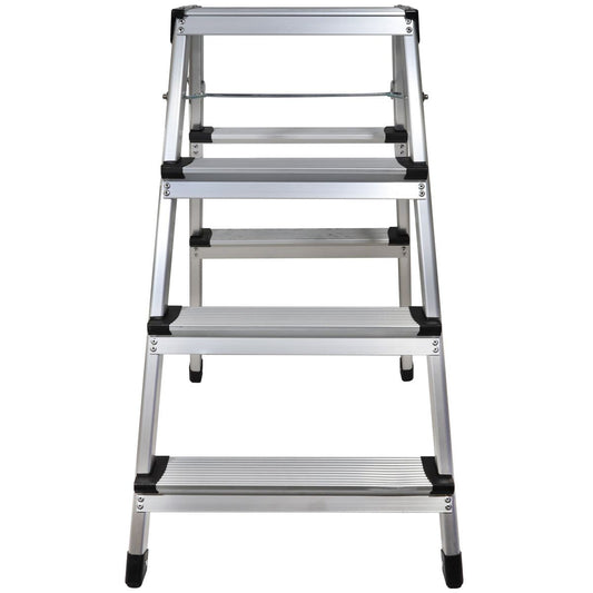 Excel Aluminium Stool Ladder 4 Tread with Work Bench Folding Hop Up 600mm